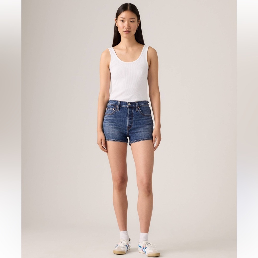 Signature by Levi Strauss Dark Blue Jean Shorts - Picture 2 of 12